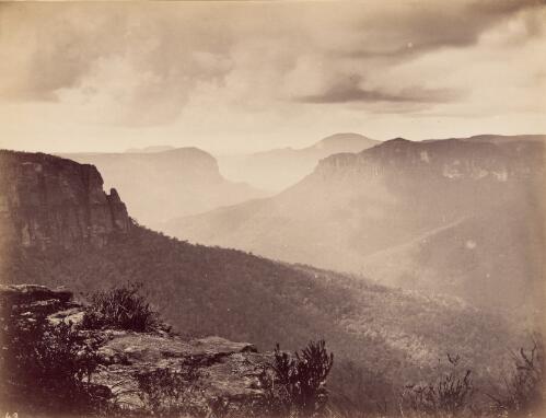 Govets Leap Gorge during a thunderstorm [N.S.W., 1878] [picture] / Brodie, Sydney