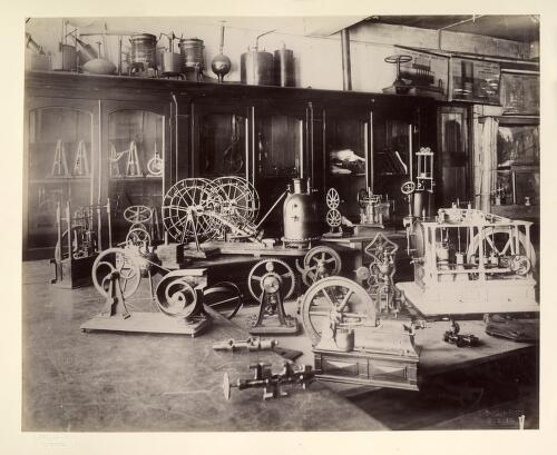 [Close up of machinery in workroom at Sydney Technical College, 1889] [picture] / C. Bayliss