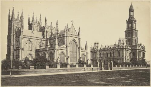 St. Andrew's Cathedral and Town Hall, Sydney, 1879, 1 [picture] / C. Bayliss