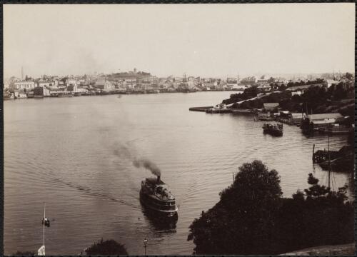 Lavender Bay with double-ended ferry steamer in foreground, Sydney, New South Wales [picture] / Charles Bayliss
