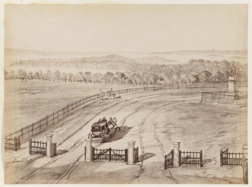 Entrance to the Domain, Sydney, 1842 [picture] / John Rae