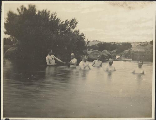 Senators bathing in the Snowy River at Dalgety [picture] / [E.T. Luke]