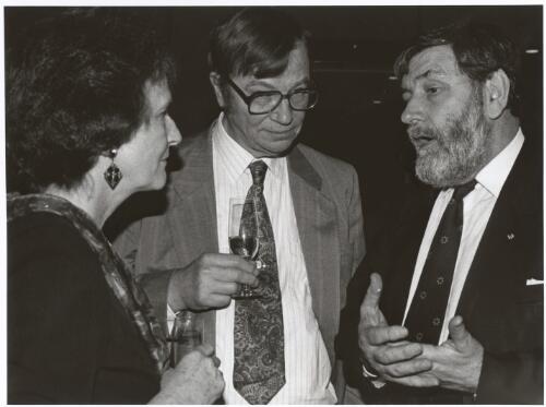 Colin Wilson and Barry Jones at the Melbourne Writers Festival, 1993 [picture] / Joyce Evans