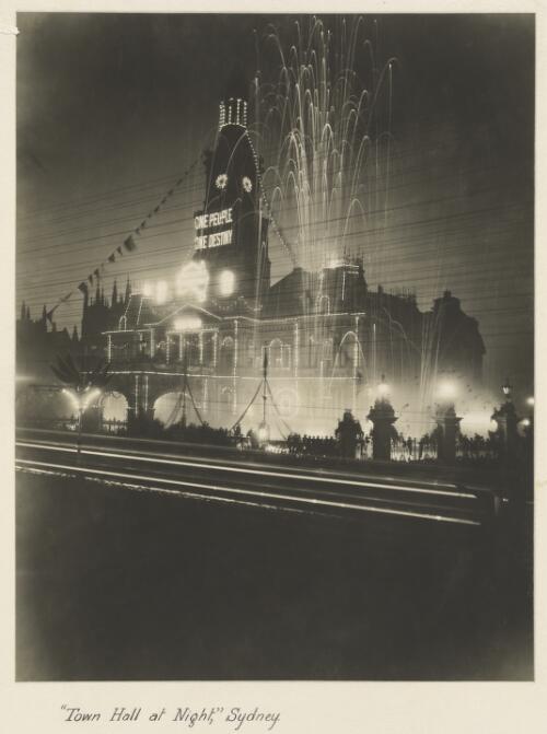 Town Hall at night, Sydney, 1901 [picture]