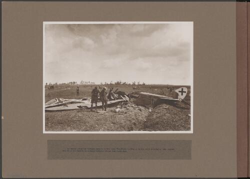 A German DFW C.V aeroplane brought down in a duel near Vauvillers, France, 10 August 1918 [picture] / Frank Hurley