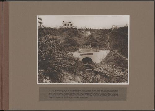 The Riqueval entrance to the St Quentin Canal Tunnel which formed a fortified section in the Hindenburg Defence System, France, 3 October 1918 [picture] / Frank Hurley