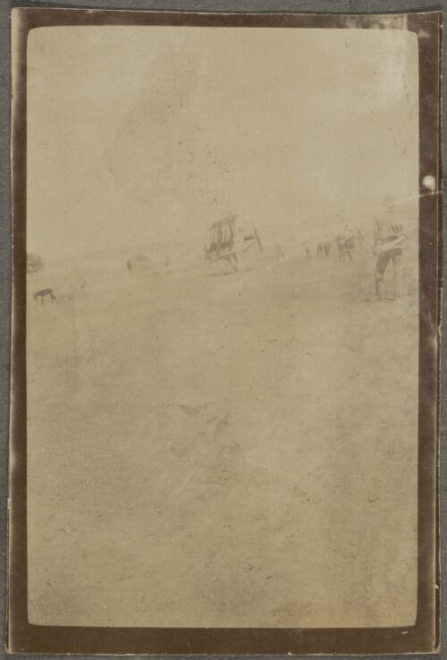 An Australian military aeroplane landing, Egypt, probably 1914 / Noel Minchin