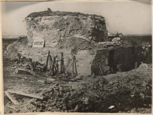 The Anzac redoubt, on the Menin Road, Ypres, Belgium, October 1917