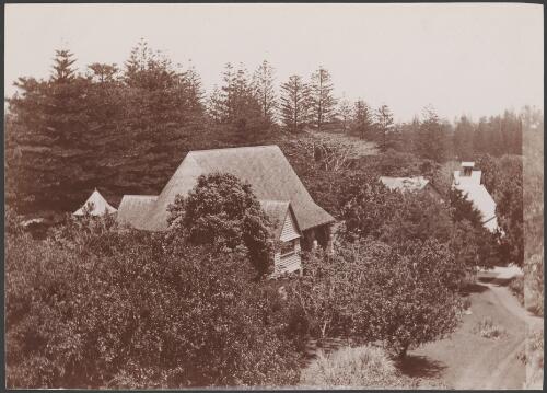 Buildings at St. Barnabas, Norfolk Island, 1906 / J.W. Beattie