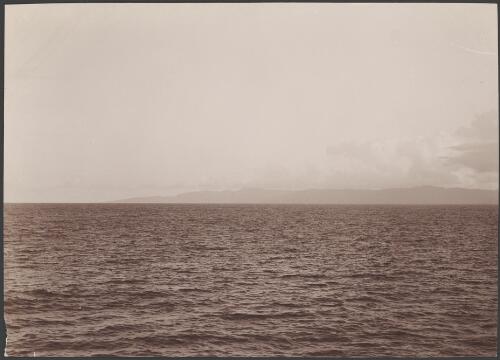 Eastern extremity coast of Santa Cruz viewed from entrance to Graciosa Bay, Santa Cruz Islands, 1906 / J.W. Beattie