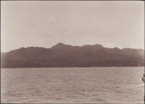 Coast of Savo Island viewed from the north, Solomon Islands, 1906 / J.W. Beattie