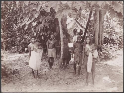 Five women of Pileni, Reef Islands, 1906 / J.W. Beattie