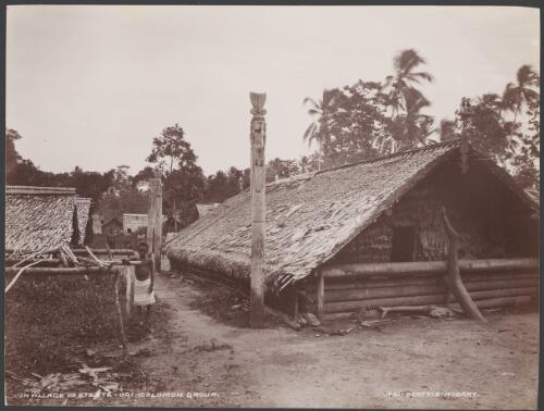 The village of Eteete, Ugi, Solomon Islands, 1906 / J.W. Beattie
