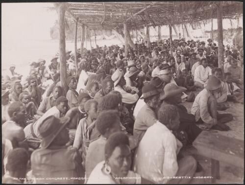 Audience for the church congress at Honggo, Solomon Islands, 1906, 3 / J.W. Beattie