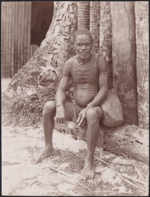 A man of Kombe, Florida, Solomon Islands, 1906 / J.W. Beattie