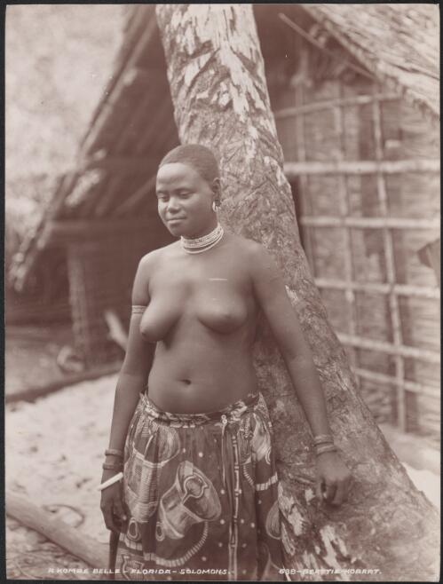 A woman of Kombe, Florida, Solomon Islands, 1906 / J.W. Beattie