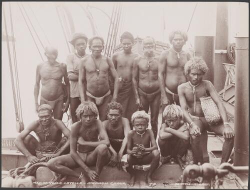 Men and boys of Vella Lavella, Solomon Islands, 1906 / J.W. Beattie