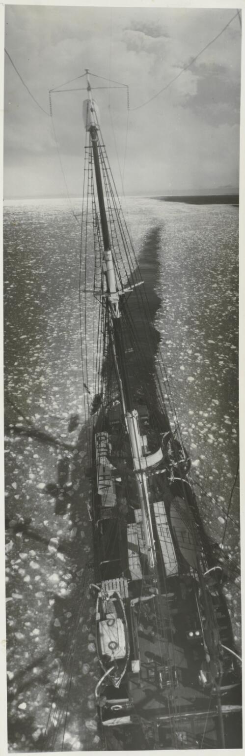 The wake of the Discovery near the coast of Enderby Land, Antarctica, ca. 1930 [picture] / Frank Hurley