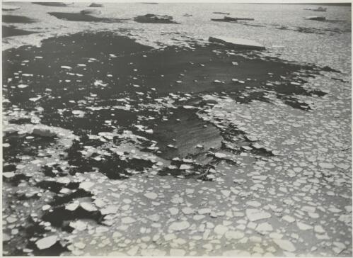 Aerial view of scattered and broken sea ice after a blizzard, Antarctic Ocean, ca. 1930 [picture] / Frank Hurley
