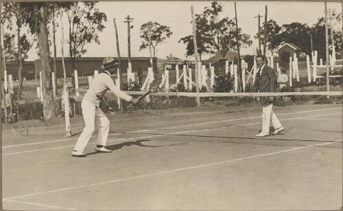 Officers' tennis court, Holsworthy internment camp, New South Wales, ca. 1917 [picture]