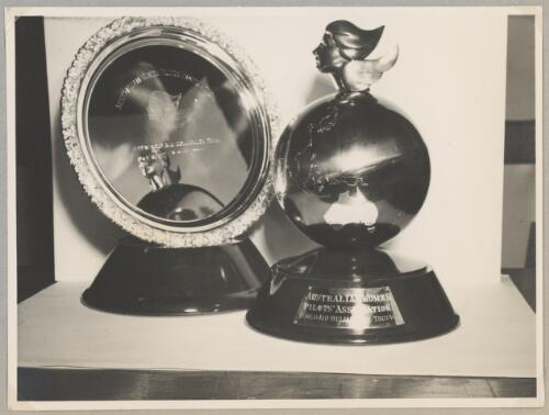 Australian Women Pilots' Association Air Reliability winner's trophy and perpetual trophy, Sydney, October 1955 [picture]