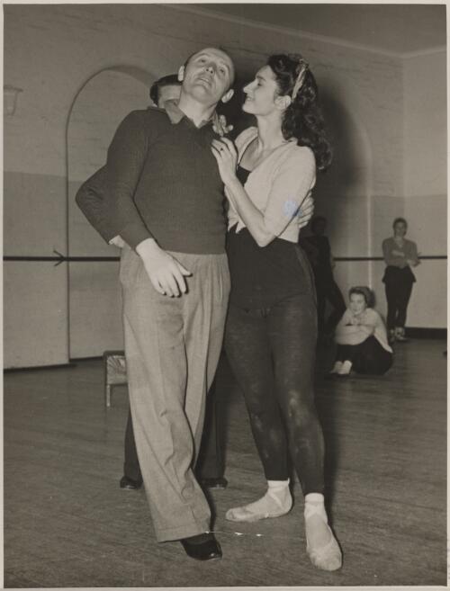 Tamara Tchinarova and Edouard Borovansky in rehearsal, Borovansky Ballet, August 10, 1946 [picture]