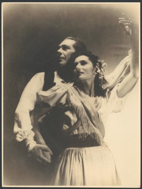 Serge Bousloff and  Dorothy Stevenson in L'Amour ridicule, Borovansky Ballet [picture]