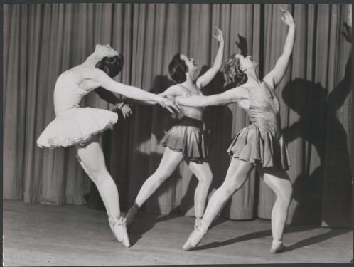 Rachel Cameron, and two dancers of the Borovansky Ballet [picture] / The Argus, Melbourne