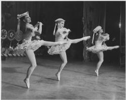 Kathleen Geldard (centre) with dancers from The Australian Ballet as ...