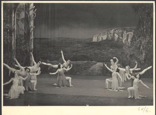Dancers of the Borovansky Ballet in Australia, symbolical bush ballet [2] [picture] / [Hugh P. Hall]