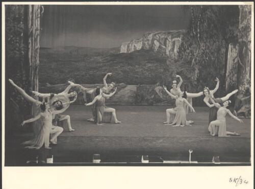Dancers of the Borovansky Ballet in Australia, symbolical bush ballet [8] [picture] / [Hugh P. Hall]