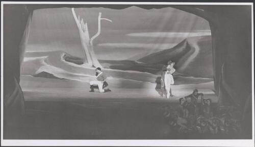 Martin Rubinstein as the Explorer, Vassilie Trunoff as the Aboriginal and Peggy Sager as the Spirit of Australia in Terra Australis, Borovansky Ballet [1] [picture] / J. Stewart