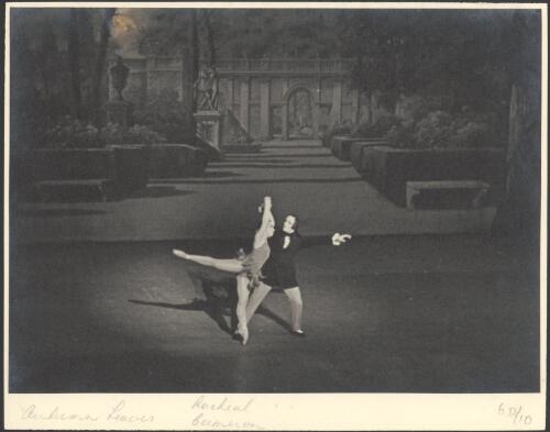 Edouard Borovansky as The Poet and Rachel Cameron as The Chrysanthemum in Autumn Leaves, Borovansky Ballet [picture]/ [Hugh P. Hall]