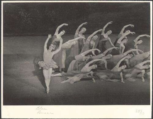Edna Busse as The Chrysanthemum with dancers from the Borovansky Ballet in Autumn Leaves [picture]/ [Hugh P. Hall]