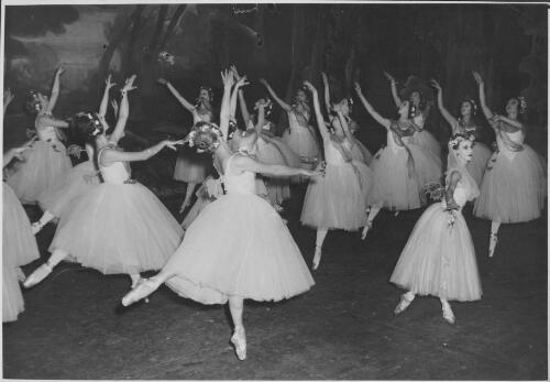 Joyce Graeme as Myrthe and dancers of Ballet Rambert in Giselle Act II, Australian tour, 1947-1949 [picture] / Herald Sun Feature Service, Melbourne