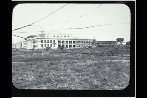 Parliament House under construction, first portion cemented [picture] / W.J. Mildenhall
