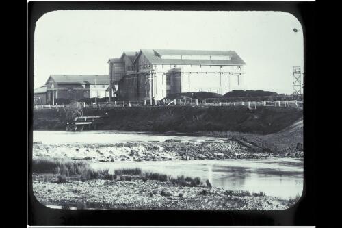 Electric Power House, Eastlake and weir on Molonglo River [picture] / W.J. Mildenhall
