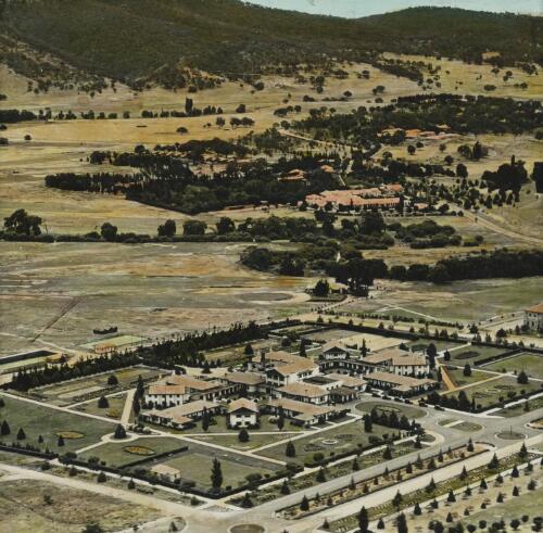 Aerial view of Hotel Canberra and Acton [picture] / W.J. Mildenhall