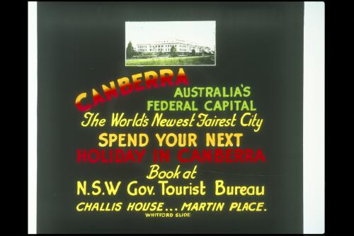 Whitford theatre advertisement for Canberra [picture] / W.J. Mildenhall