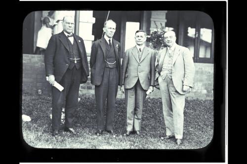 Senator John Newland, Marquess of Salisbury, Sir Littleton Groom and Arthur Henderson [picture] / W.J. Mildenhall