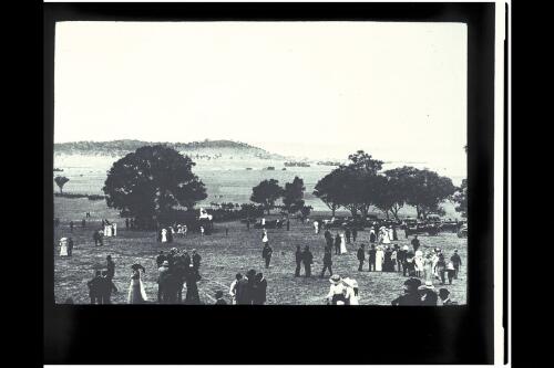 Laying of first peg, Canberra [picture] / W.J. Mildenhall