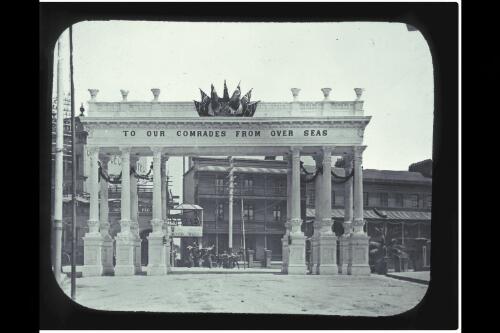 Soldier's Arch, College Street, Sydney [picture] / W.J. Mildenhall