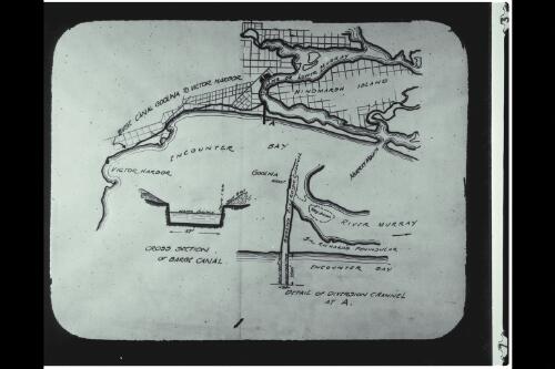 Map of River Murray mouth, with detail of diversion channel [picture] / W.J. Mildenhall