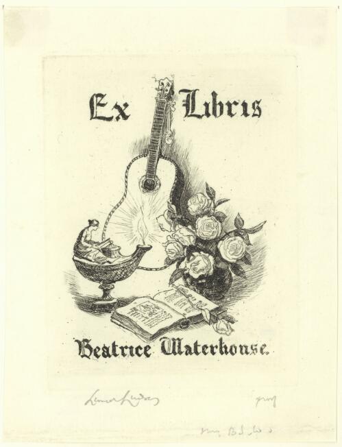 [Bookplate for Beatrice Waterhouse] [picture] / Lionel Lindsay
