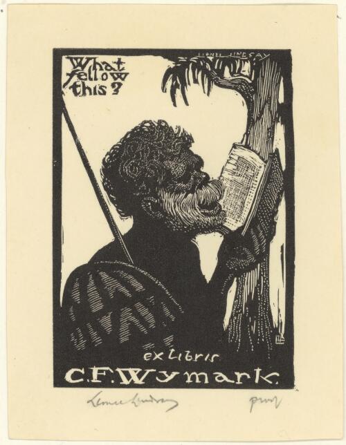 Bookplate for Charles F. Wymark [picture] / Lionel Lindsay