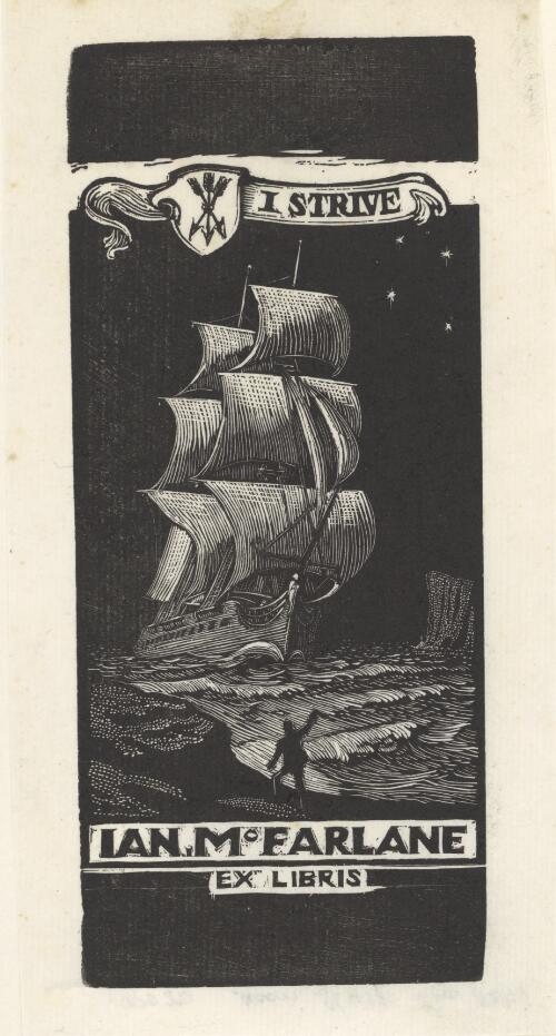 Bookplate for Ian McFarlane [picture] / Lionel Lindsay
