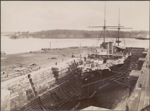 The "Orlando" in dock, Sydney Harbour [picture] / C. Bayliss