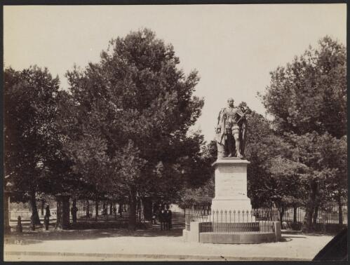 Prince Albert Monument at the entrance to Hyde Park, Sydney, New South Wales, ca. 1880 [picture] / Charles Bayliss