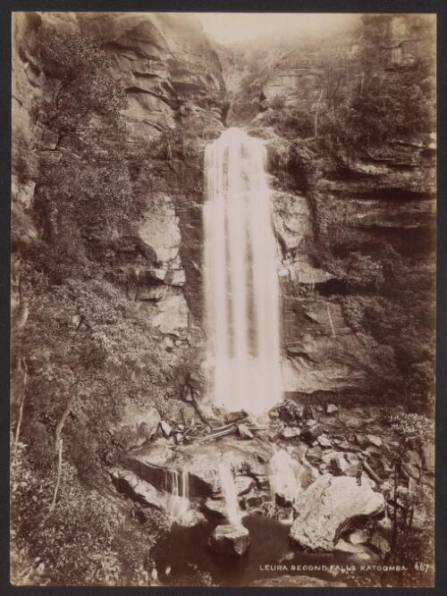 Leura Second Falls, Katoomba, New South Wales, ca. 1880 [picture] / C. Bayliss