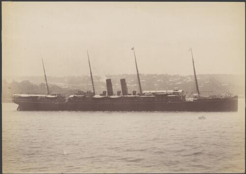 R.M.S. Himalaya, Sydney Harbour, New South Wales, ca. 1885 [picture] / Charles Bayliss